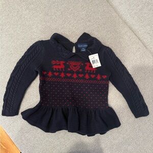 Ralph Lauren Dark Blue Sweater with Red Design